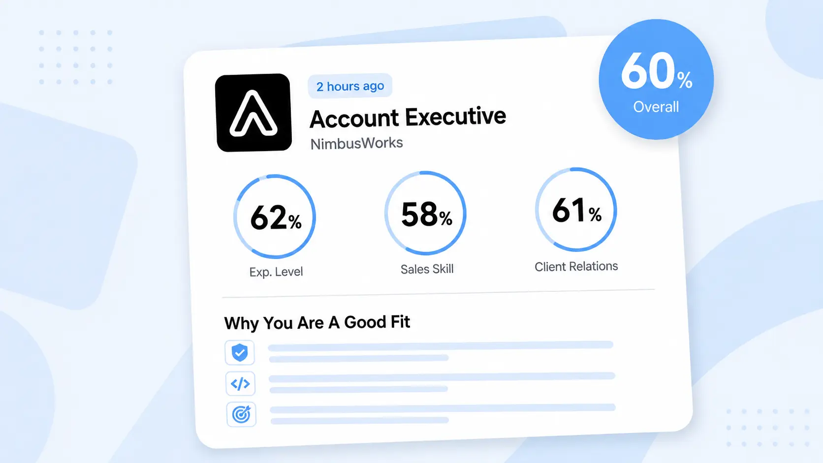 AI job fit score preview